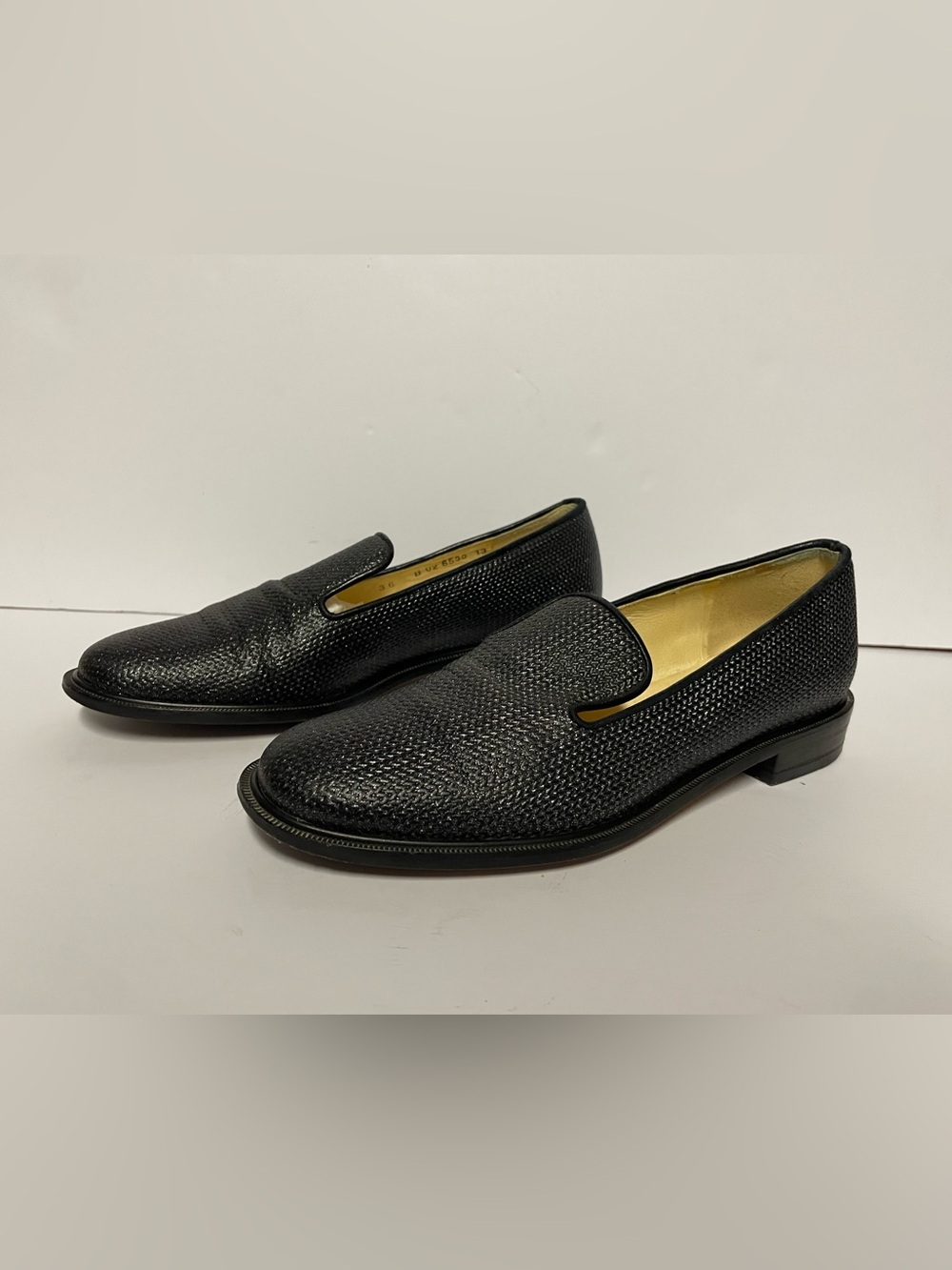 Robert Clergerie Slip-On Loafers flats black shimmer 36 / 5.5